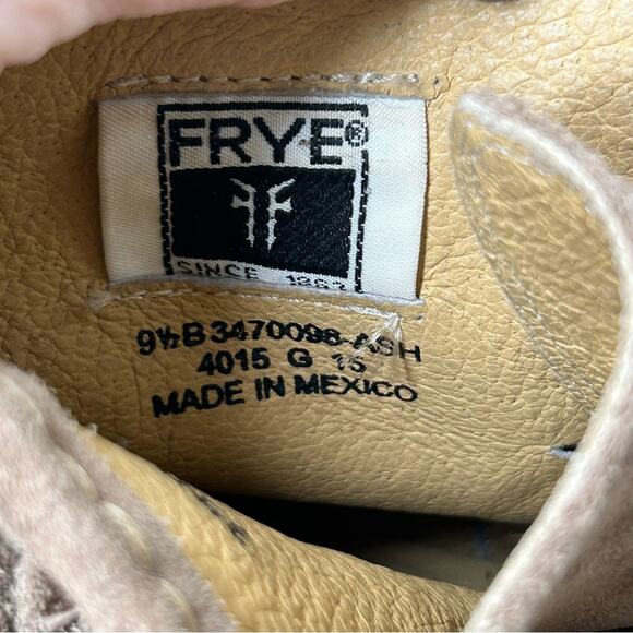 Frye Sacha Fringe Boho Western Suede Ash Bootie 9.5 - Picture 13 of 14